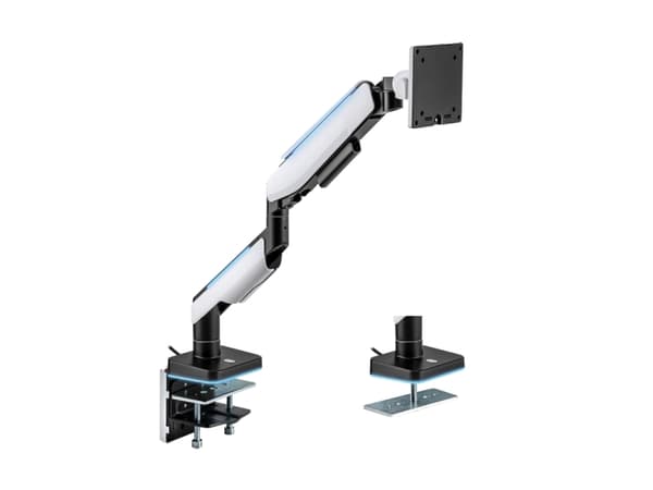 LogiLink Monitor mount, 17-49, Gaming, aluminum, w/lighting, black/white