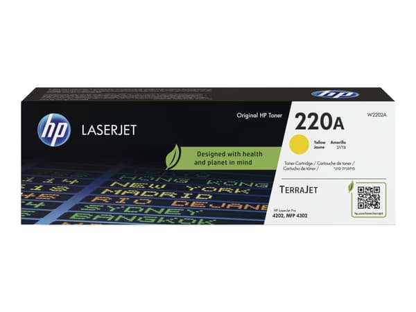HP 220A keltainen alkuperäinen LaserJet -värikasetti, 1800 sivua, Keltainen, 1 kpl