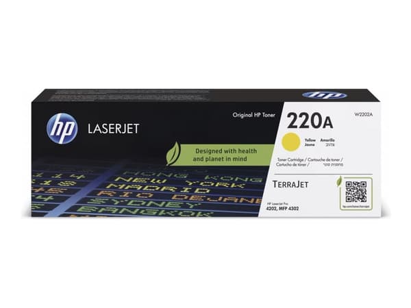 HP 220A keltainen alkuperäinen LaserJet -värikasetti, 1800 sivua, Keltainen, 1 kpl