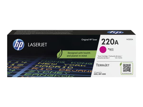 HP 220A - Magenta - original - LaserJet - tonerkassett (W2203A) - för Color LaserJet Pro MFP 4301, MFP 4303