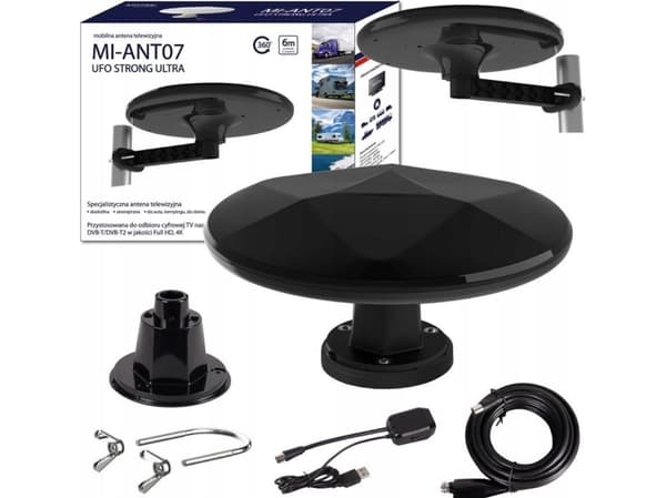 Mobil-TV-antenn UFO STRONG ULTRA MI-ANT07 Mistral svart