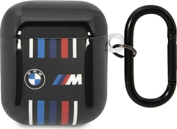 Kotelo BMW BMA222SWTK AirPods 1/2 suojus musta/musta monivärinen viiva