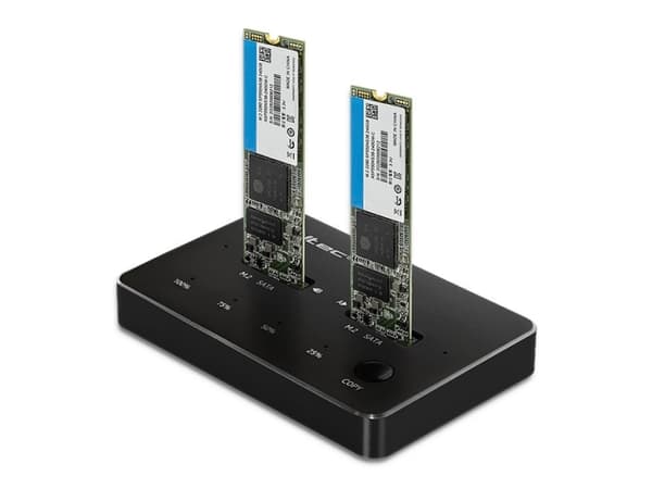 Qoltec - SSD-dokkestasjon - NGFF - M.2 - M.2 Card / SATA 6Gb/s - USB 3.1 - svart