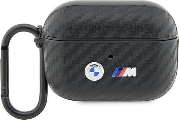 Kotelo BMW BMAP2WMPUCA2 AirPods Pro 2 gen Cover Musta/Musta Carbon Double Metal Logo