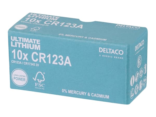 Ultimate Lithium battery, 3V, CR123A, 10-pack