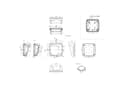 Miniatyrbild 2 av 3: Bopla BoPad BOP 1212 P-9016-SET Skrivbordsskåp 122 x 118 x 57,60 ABS Vit (RAL 9016) 1 st