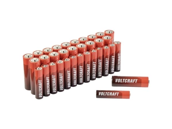VOLTCRAFT Batteri-sæt AA, Mikro 34 stk inkl. boks