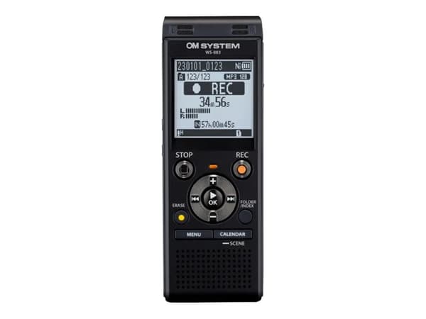 Olympus WS-883 - Röstinspelare - inget operativsystem - 8 GB - svart