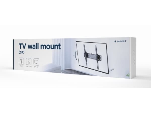 Gembird WM-55T-02 - Monteringssats (väggfäste) - för LCD-TV - stål - svart av fin textur - skärmstorlek: 32"-55"