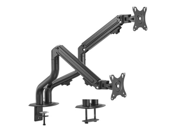 Gembird MA-DA2-02 - Monteringssats (arm för bordsmontering) - justerbar - för 2 LCD/plasmapaneler - tippa, upp till 8 kg - stål, aluminium, plast - s