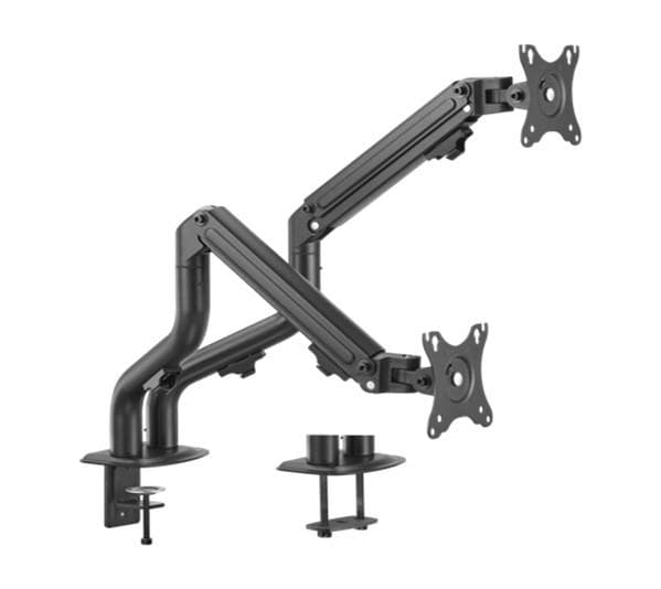Gembird MA-DA2-02 - Monteringssats (arm för bordsmontering) - justerbar - för 2 LCD/plasmapaneler - tippa, upp till 8 kg - stål, aluminium, plast - s