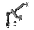 Miniatyrbilde 4 av 5: Gembird MA-DA2P-01 - Monteringssett (2 leddarmer, 2 VESA-monteringsbøyler, klemmemonteringsbase, maljemonteringsfot) - for 2 LCD-skjermer - stål, pla