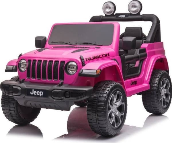 Lean Cars Jeep Wrangler Rubicon akkuajoneuvo DK-JWR555 vaaleanpunainen