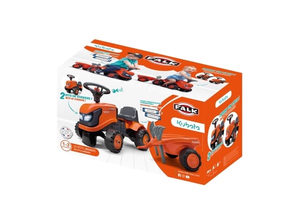 Falk 260C, 1 år, 6 hjul, Plast, Stål, Oransje, Sort
