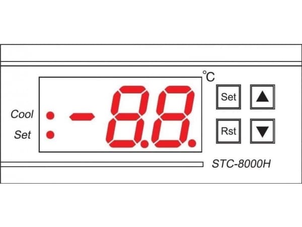TECHly - Fläktbricka för stativ - med 2 kylfläktar, termostat - svart, RAL 9005 - 1U - 19"
