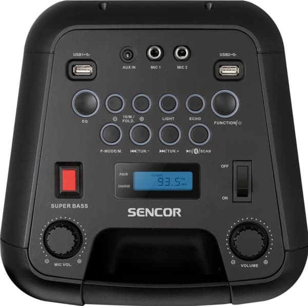 Sencor SSS 3800, Svart, 60 W, 2.1+EDR, 20 m, Batteri, 0,5 W