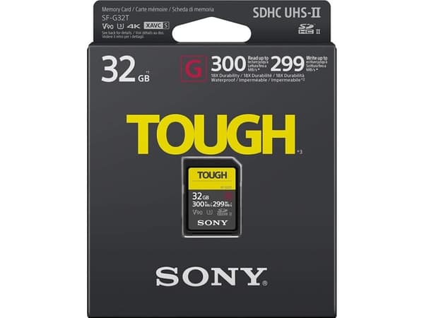 Sony SF-G32T/T1, 32 GB, SDXC, Klass 10, UHS-II, 300 MB/s, 299 MB/s
