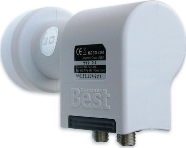 Beste LNB Quad BEST HD3D 404 0,1dB satellittkonverter