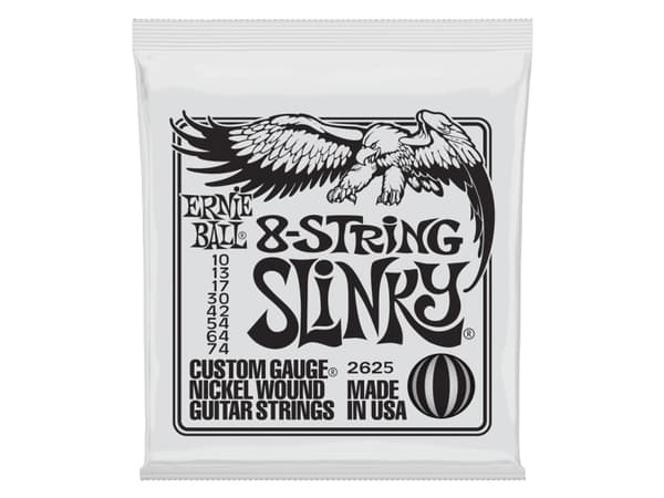 Ernie Ball 8-strengs slinky, sjahkökitaran kielet, 10-74
