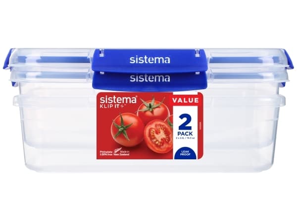 Sistema - 2,2L Rectangle Klip It Plus 2 Pack