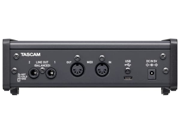 Tascam US-2X2HR, Desktop, 2.2 kO, +20 dBu, 66 O, Sort, USB, 56 dB