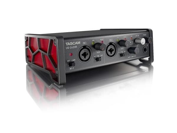 Tascam US-2X2HR, Desktop, 2.2 kO, +20 dBu, 66 O, Sort, USB, 56 dB