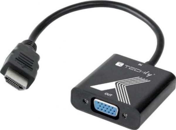 Techly IDATA HDMI-VGA2P, Sort, 0,1 m, 1920 x 1200 piksler, 480p, 576p, 720p, 1080p, 60 Hz, 48 kHz