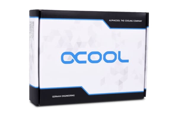 Alphacool 13094, Vannblokk, Akryl, Kopper, Nickel, Sort, 1/4", 60 °C, 0,8 stang