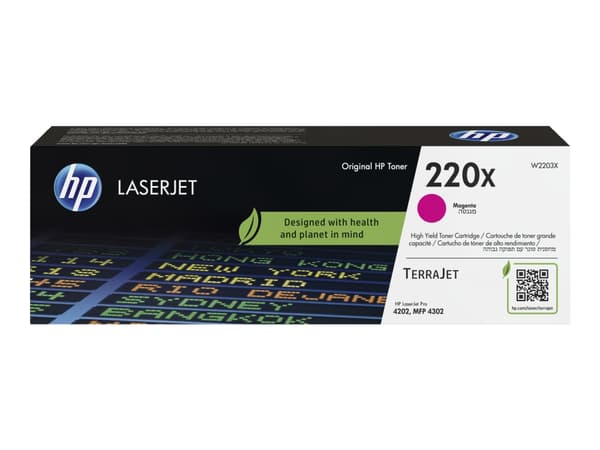 HP 220X - Magenta - original - LaserJet - tonerkassett (W2203X) - för Color LaserJet Pro MFP 4301, MFP 4303