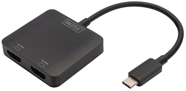 DIGITUS MST Hub - Videosplitter - USB-C - 2 x HDMI - stasjonær