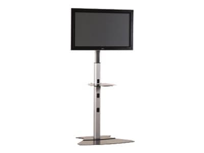 Chief Large Flat Panel Floor Stand Display Mount - For Displays 42-86" - Black - Stativ - teleskopisk - for flatpanel - aluminium - svart - plasserin Sort