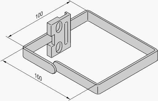Schroff Cable eyes, steel, 100 mm, 100 mm
