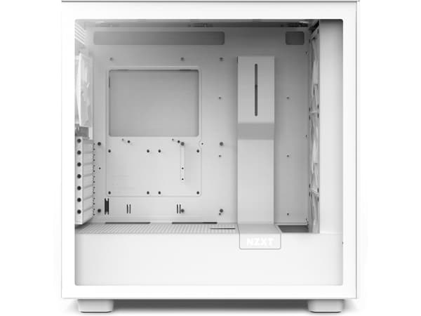 NZXT H series H7 Flow - Mid tower - ATX - sidepanel med vindu (herdet glass) - ingen strømforsyning - matt hvit - USB/lyd