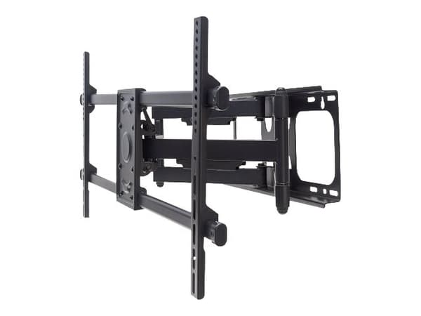 Manhattan TV & Monitor Mount, Wall, Full Motion, 1 screen, Screen Sizes: 37-75", Black, VESA 200x200 to 800x400mm, Max 75kg, LFD, Tilt & Swivel with Sort