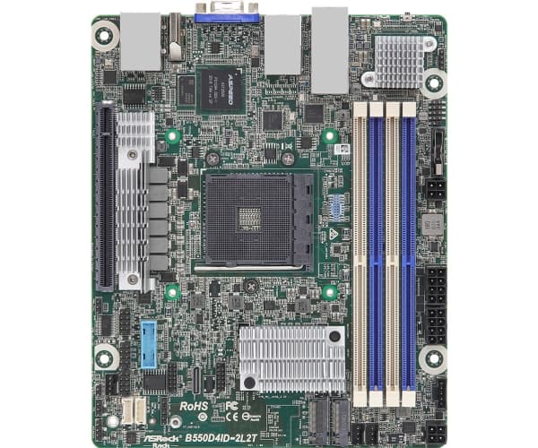 ASRock Hovedkort B550 mini-ITX Socket AM4 ( B550D4ID-2L2T )