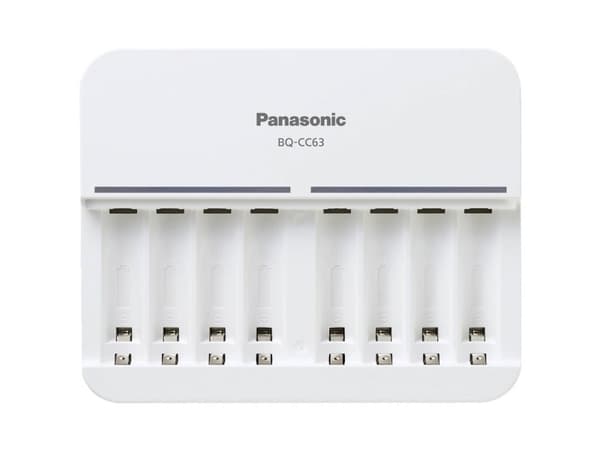 Panasonic BQ-CC63E Laturi pyöreille NiMH R03 (AAA), R6 (AA) -kennoille