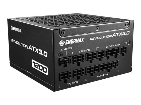 Enermax Revolution ERA1200EWT - Strømforsyning (intern) - ATX12V 3.0/ EPS12V - 80 PLUS Gold - AC 100-240 V - 1200 watt Sort
