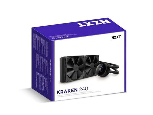 NZXT Kraken 240 - Væskekjølesystem for prosessor - (for: LGA115x Socket, LGA1200, LGA1700, AM4, AM5, sTRX4, TR4) - kobber - 120 mm - matt svart