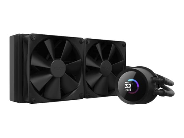 NZXT Kraken 240 - Væskekjølesystem for prosessor - (for: LGA115x Socket, LGA1200, LGA1700, AM4, AM5, sTRX4, TR4) - kobber - 120 mm - matt svart Sort