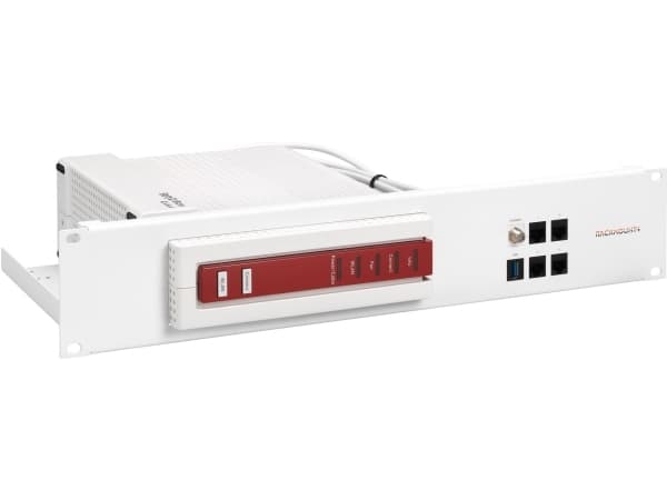 Rackmount.IT RM-FB-T5, Hvit, 2U, AVM FRITZ!Box 6590 Cable AVM FRITZ!Box 6591 AVM FRITZ!Box 6690 Cable, 482 mm, 217 mm, 88 mm