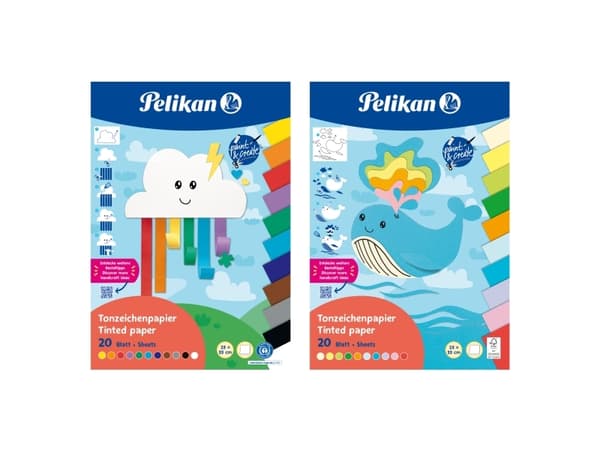 Pelikan 101585, Monivärinen, Yksivärinen, 120 g/m², 230 mm, 330 mm, 20 arkkia