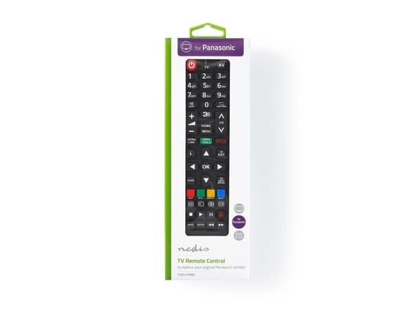 Nedis TVRC41PABK, TV, IR Kabelfri, Trykknapper, Sort