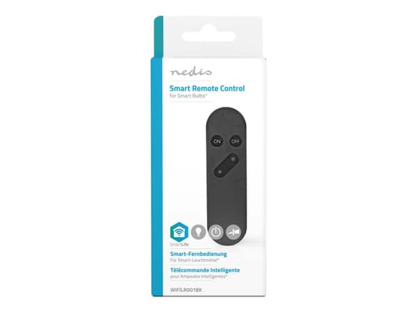 Nedis SmartLife - Fjernkontroll for lyspære - 4 knapper - svart Sort