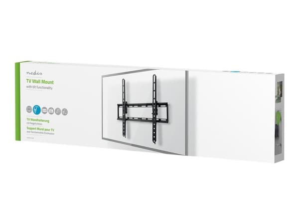 Nedis TVWM1131BK, 139,7 cm (55"), 100 x 100 mm, 400 x 400 mm, 0 - 20°, Terästä, Musta
