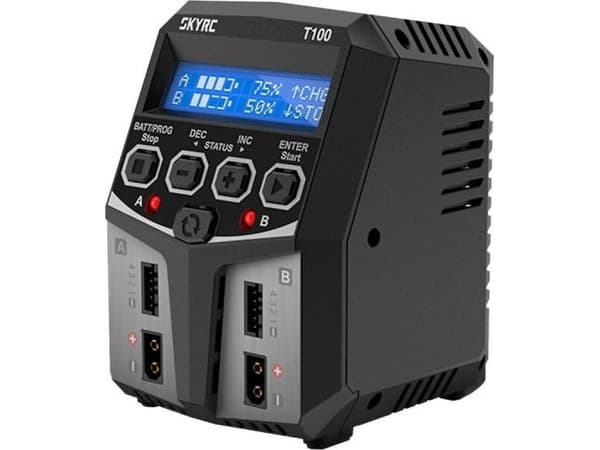 SkyRC T100, Lithium jern fosfat (LiFePO4), Lithium polymer (LiPo), Lithium-Ion (Li-Ion), Nikkel-Cadmium...