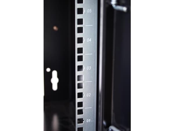 Techly I-CASE ER-1009B60, Seinään asennettava laitekehikko, 9U, 50 kg, Säädettävät jalat, Tehostunut kaapelinhallinta, 24,7 kg