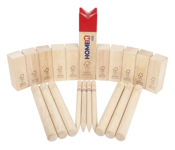 HOME It® Play Premium kongespil/Kubb i gummitræ