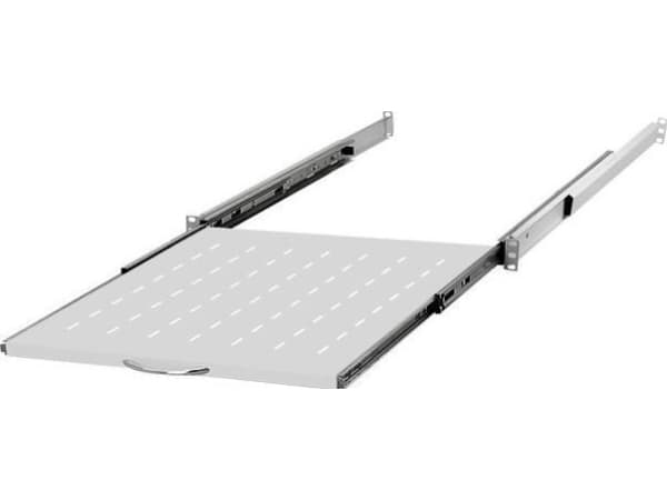 NetRack Shelf for 19'' cabinet Netrack 1U/550 mm, pull-out, gray