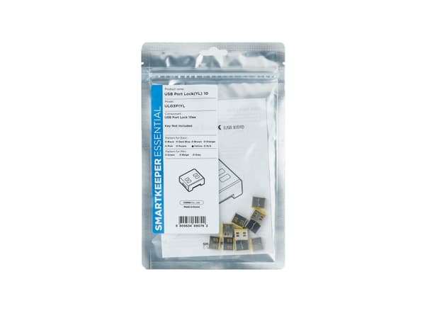 Smartkeeper UL03P1YL, Portblockerare, USB Type-A, Gul, 1 styck, Polypåse, 130 mm