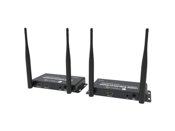 Techly IDATA HDMI-WL212, 1920 x 1080 piksler, AV-sender og -mottaker, 200 m, Trådløs, Sort, HDCP